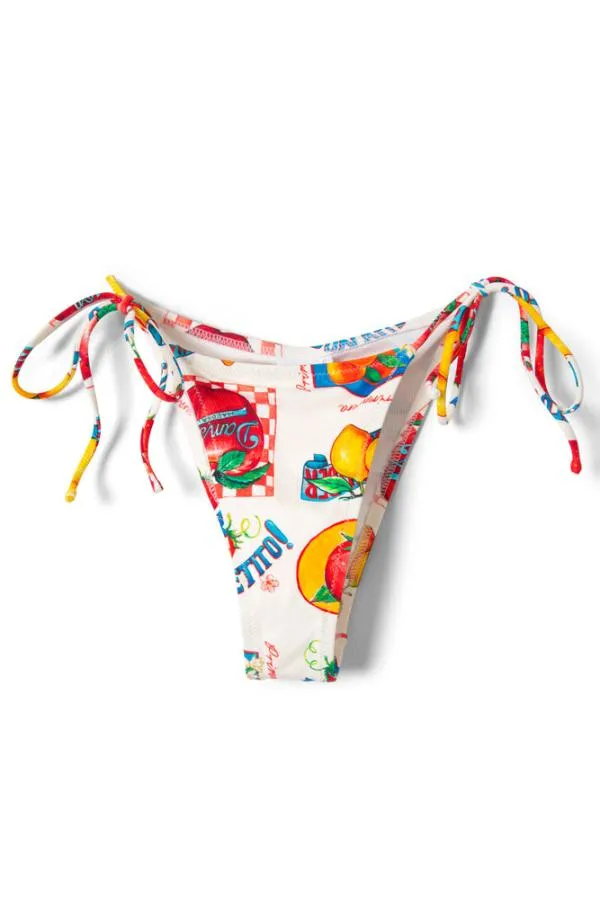 Damson Madder Bottoms Women Tie Side Bikini Bottom 8211 Fruit Labels