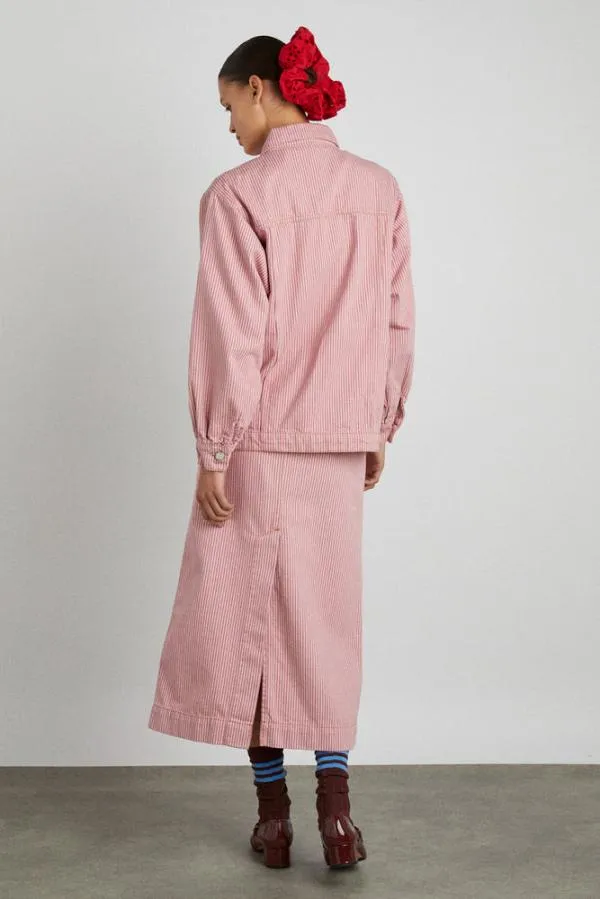 Damson Madder Coords Women Frilly Fin Jacket 8211 Pink Stripe