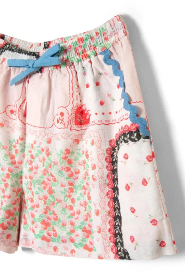 Damson Madder Coords Women Hanky Hearts Print Pull On Shorts