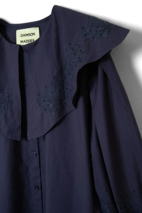 Damson Madder Dresses Women Mimi Mini Dress 8211 Navy Broderie