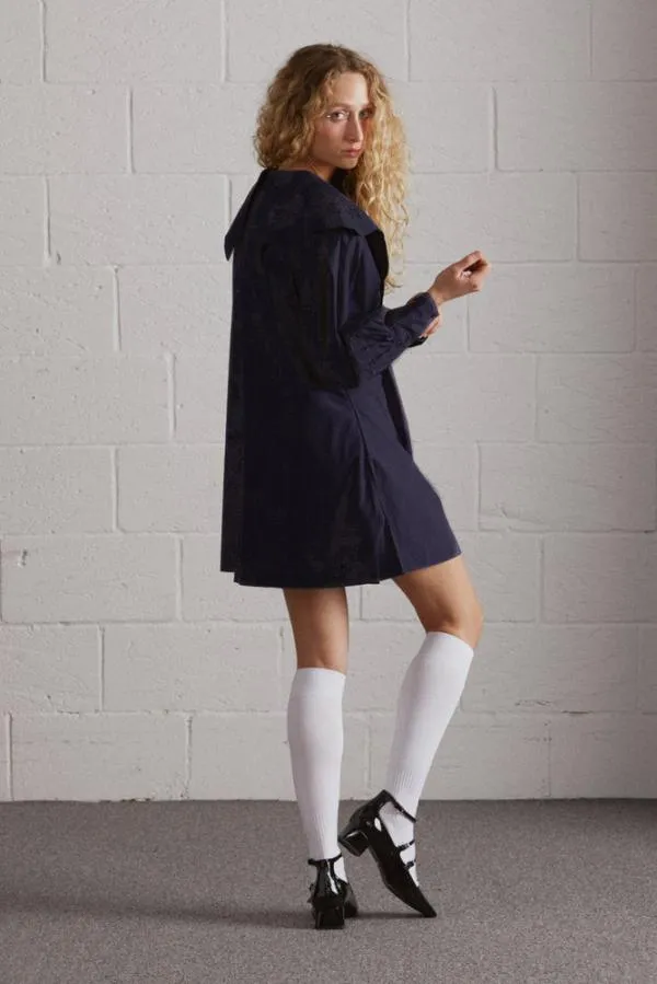 Damson Madder Dresses Women Mimi Mini Dress 8211 Navy Broderie
