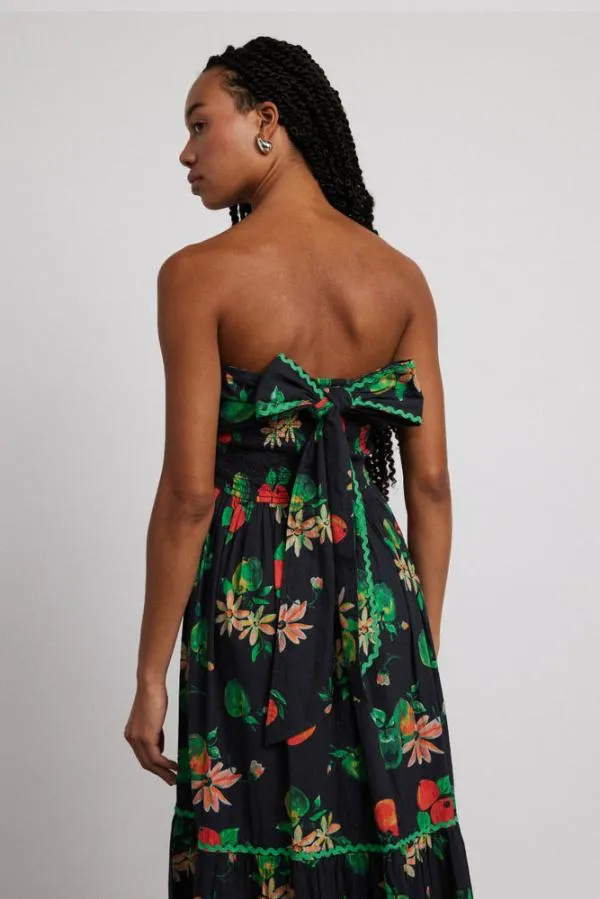 Damson Madder Dresses Women Pia Midi Dress 8211 Apple Print