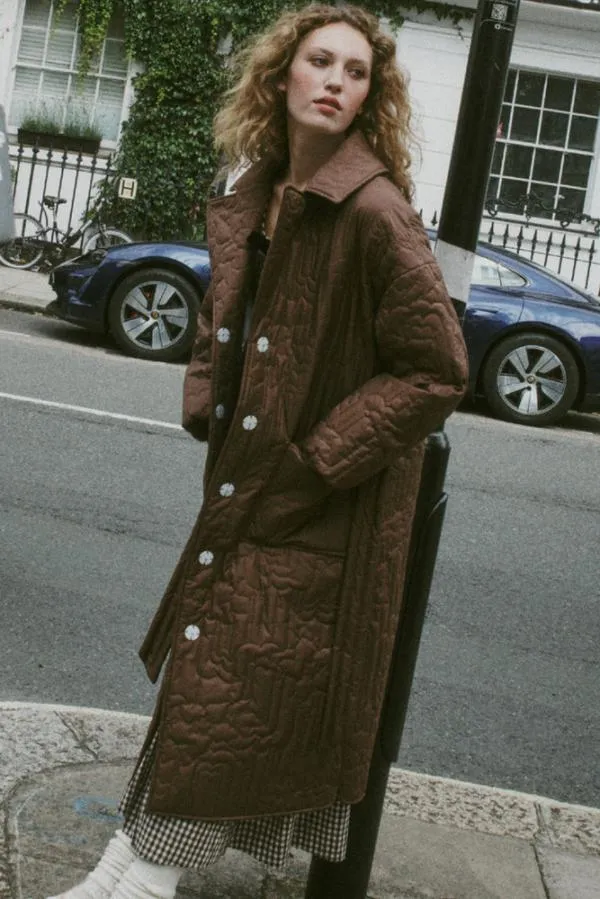Damson Madder Jackets and Coats Women Gilda Coat Chocolate