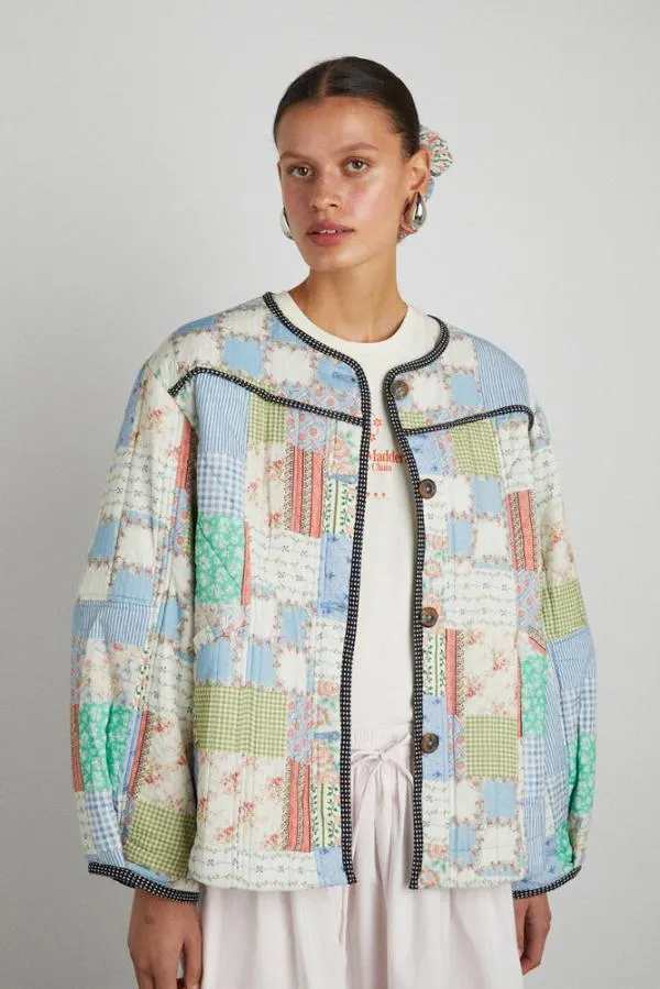 Damson Madder Jackets and Coats Women Macy Quilted Jacket 8211 Patchwork Floral