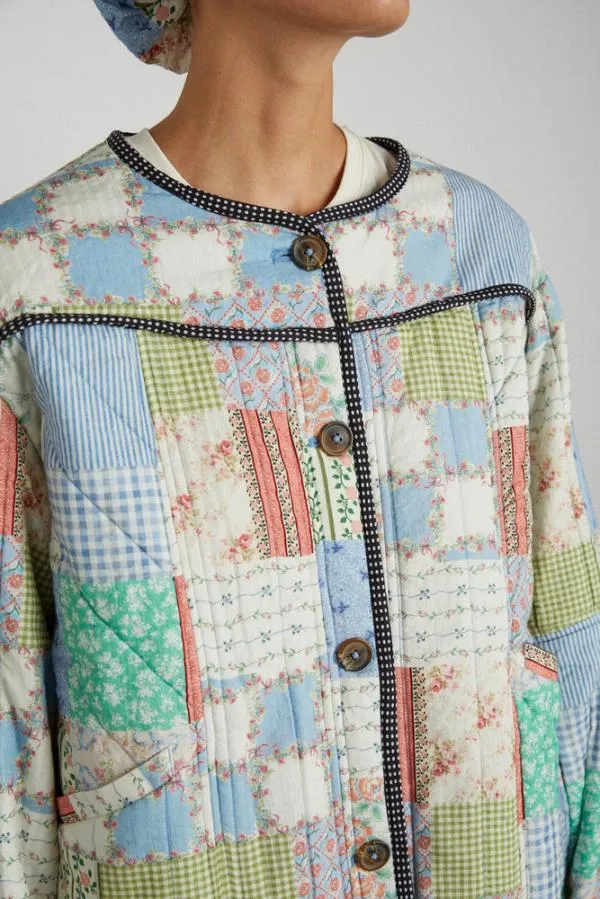 Damson Madder Jackets and Coats Women Macy Quilted Jacket 8211 Patchwork Floral