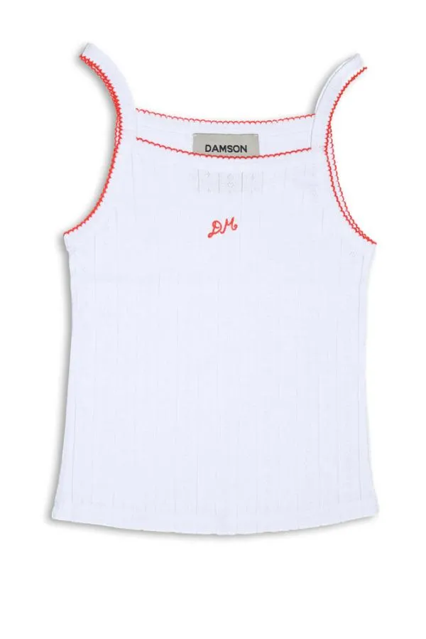 Damson Madder Tops Women Dm Cami Top 8211 White Pointelle