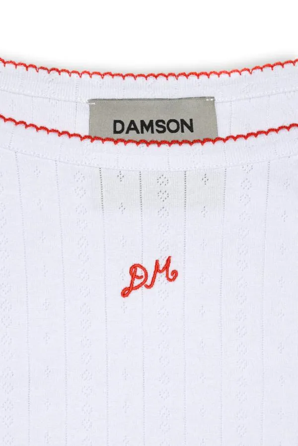 Damson Madder Tops Women Dm Cami Top 8211 White Pointelle