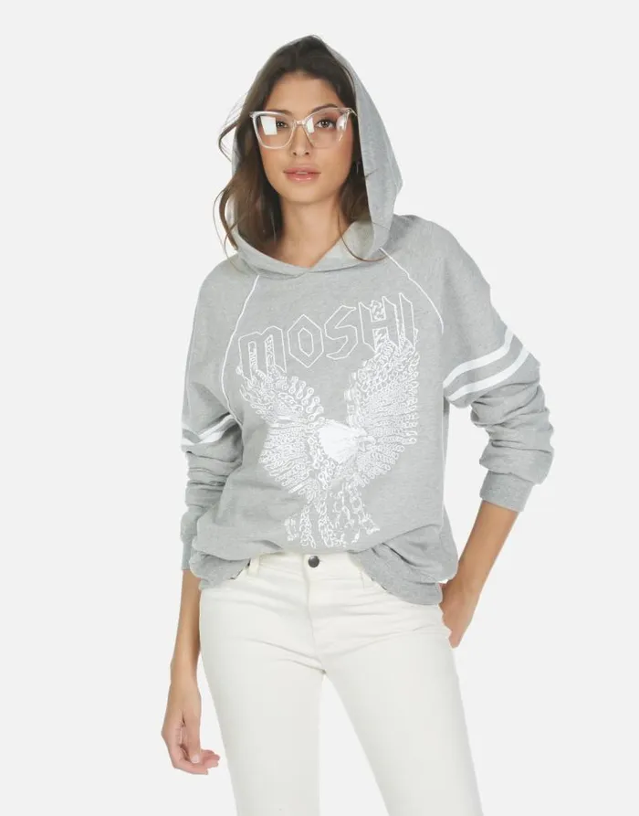 Davina Moshi Eagle Heather Grey Women Lauren Moshi Hoodies
