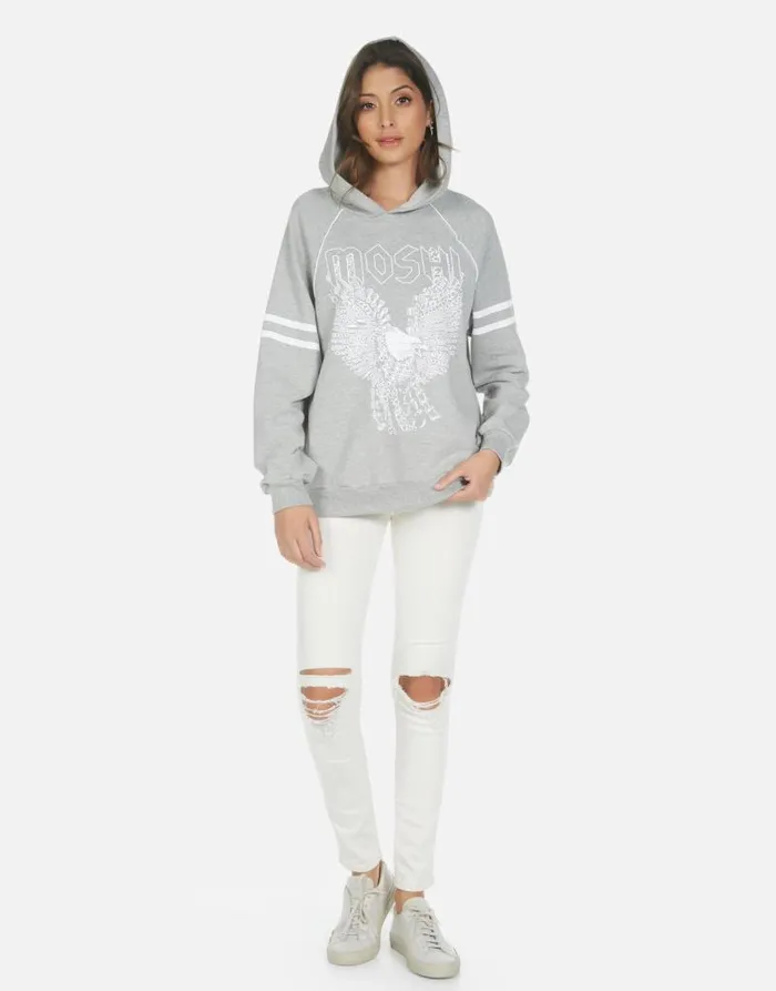 Davina Moshi Eagle Heather Grey Women Lauren Moshi Hoodies