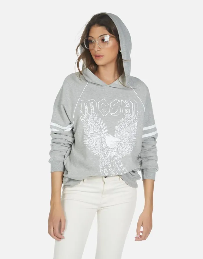 Davina Moshi Eagle Heather Grey Women Lauren Moshi Hoodies