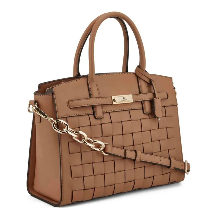 Dax Jet Set Satchel Dark Camel Women Nine West Satchels and Shoulder Bags Dax Jet Set Satchel Dark Camel Women Nine West Satchels and Shoulder Bags