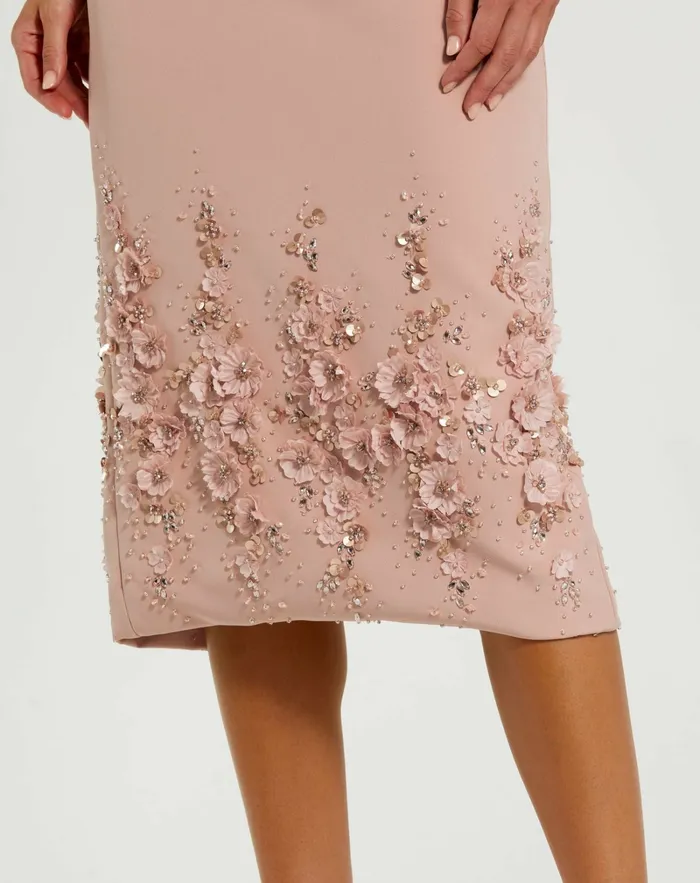 Daytime Dresses Women Mac Duggal Crepe Sleeveless Midi Dress With Flower Beading Vintage Lilac Daytime Dresses Women Mac Duggal Crepe Sleeveless Midi Dress With Flower Beading Vintage Lilac