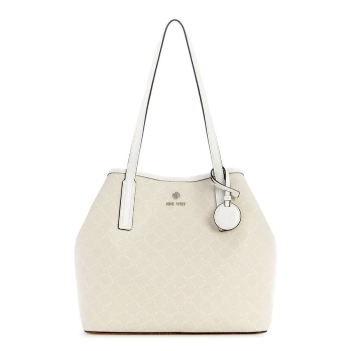 Delaine 2 In 1 Tote Cream Logo Women Nine West Totes and Backpacks
