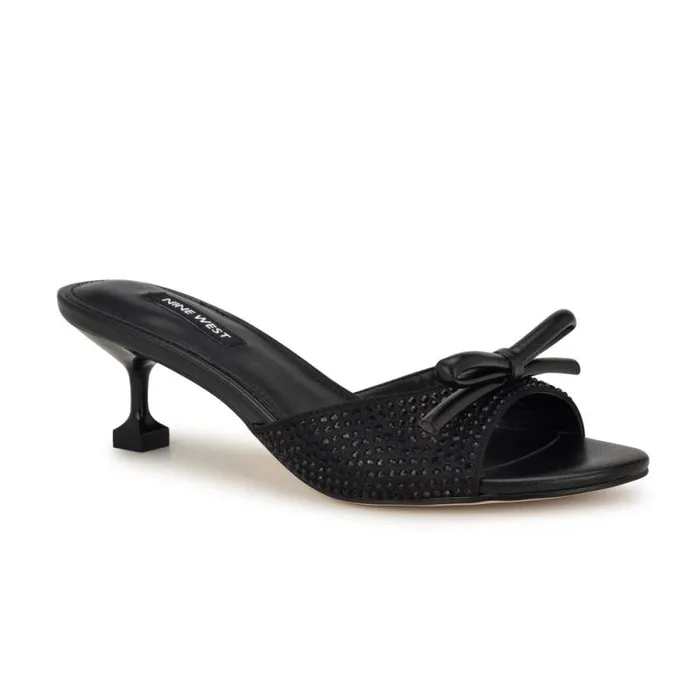 Delly Bow Sandals Black Women Nine West Sandals Delly Bow Sandals Black Women Nine West Sandals