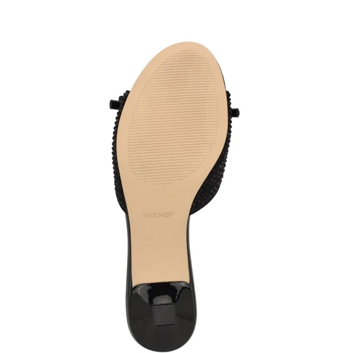 Delly Bow Sandals Black Women Nine West Sandals Delly Bow Sandals Black Women Nine West Sandals