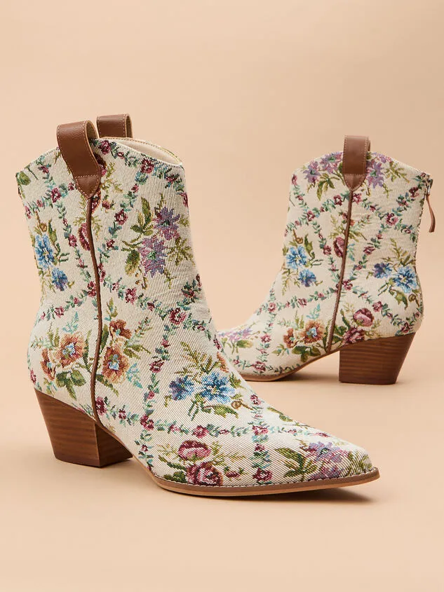 Demi Floral Wide Width Tapestry Boots Multi Women Altar039d State Shoes