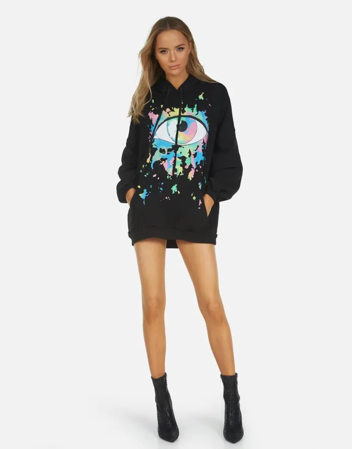 Desiree X Watercolor Eye Black Women Lauren Moshi Dresses