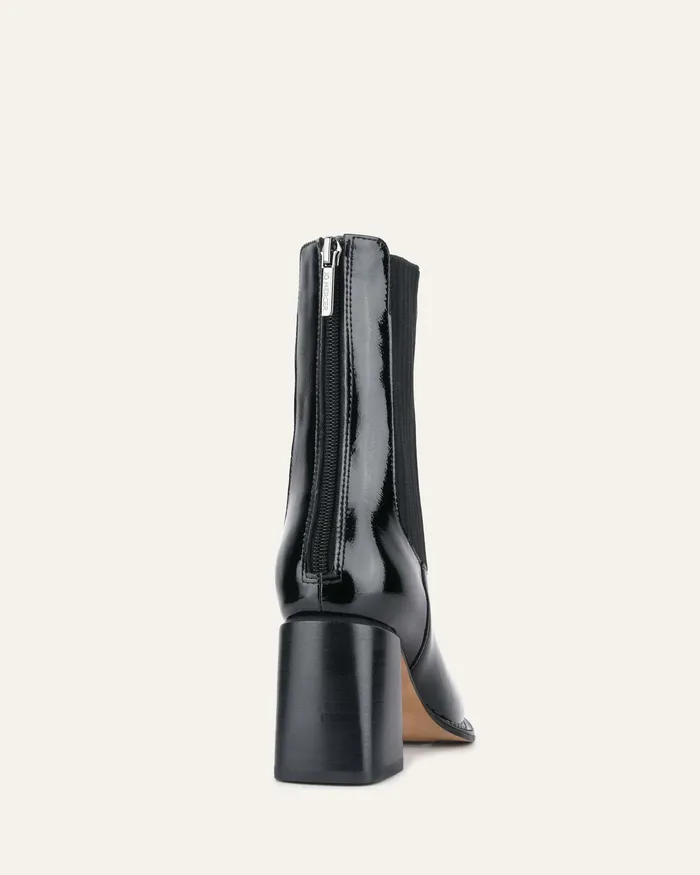 Devina mid ankle boots black crinkle patent MID ANKLE BOOTS jomercer Women Devina mid ankle boots black crinkle patent MID ANKLE BOOTS jomercer Women