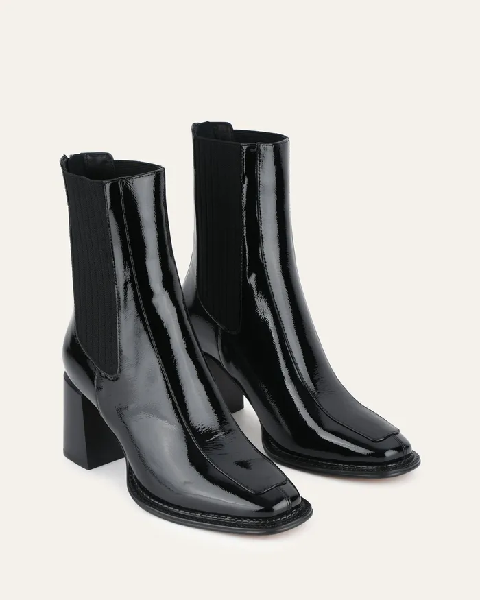 Devina mid ankle boots black crinkle patent MID ANKLE BOOTS jomercer Women Devina mid ankle boots black crinkle patent MID ANKLE BOOTS jomercer Women