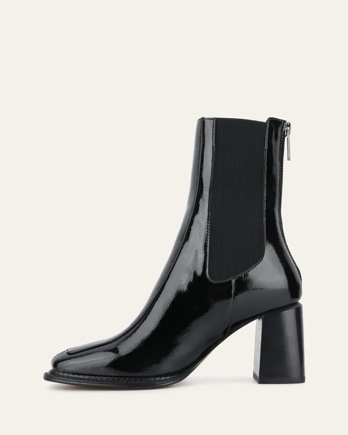 Devina mid ankle boots black crinkle patent MID ANKLE BOOTS jomercer Women Devina mid ankle boots black crinkle patent MID ANKLE BOOTS jomercer Women