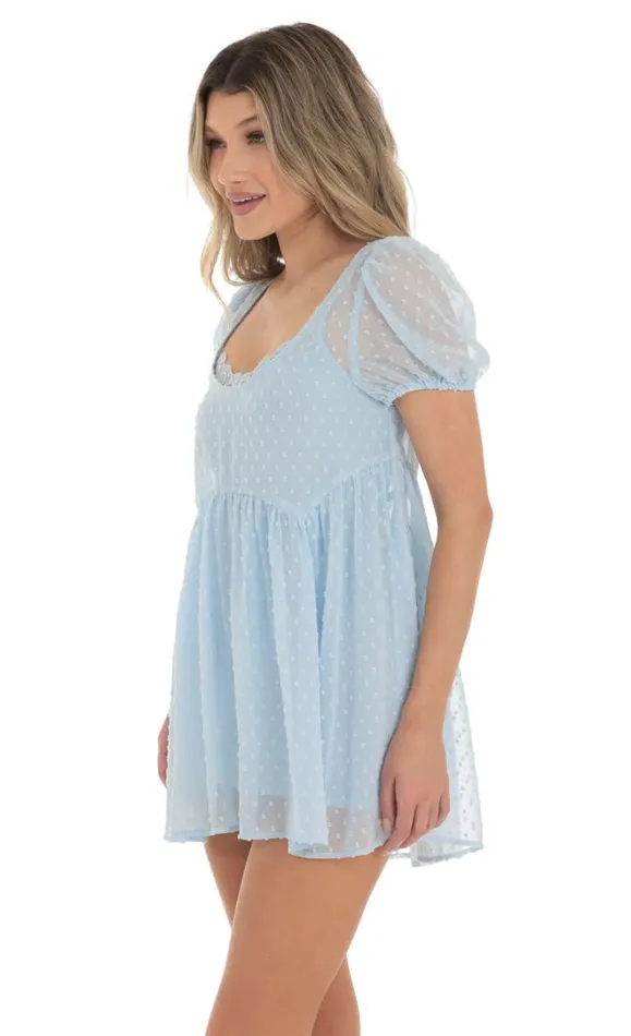Dotted Lace Two Piece Dress Set Blue Women LUCY IN THE SKY Mini Dresses Dotted Lace Two Piece Dress Set Blue Women LUCY IN THE SKY Mini Dresses