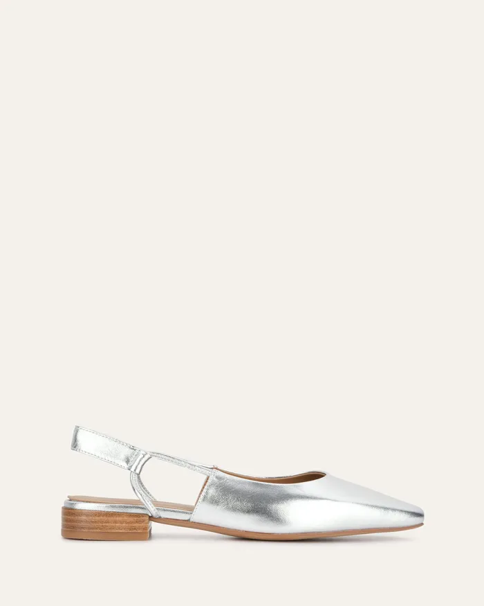DRESS jomercer Women Larissa dress flats silver leather