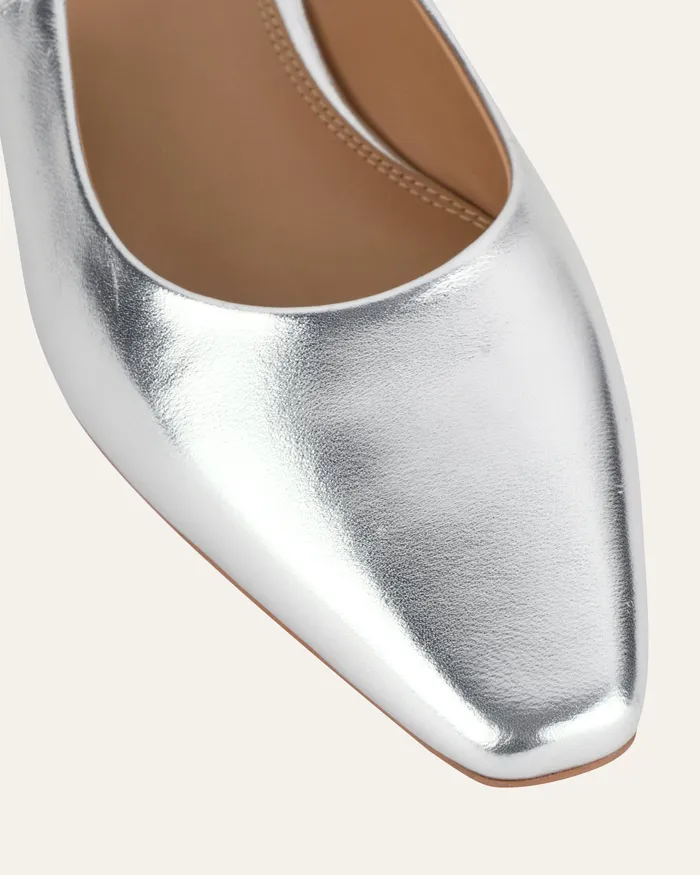 DRESS jomercer Women Larissa dress flats silver leather