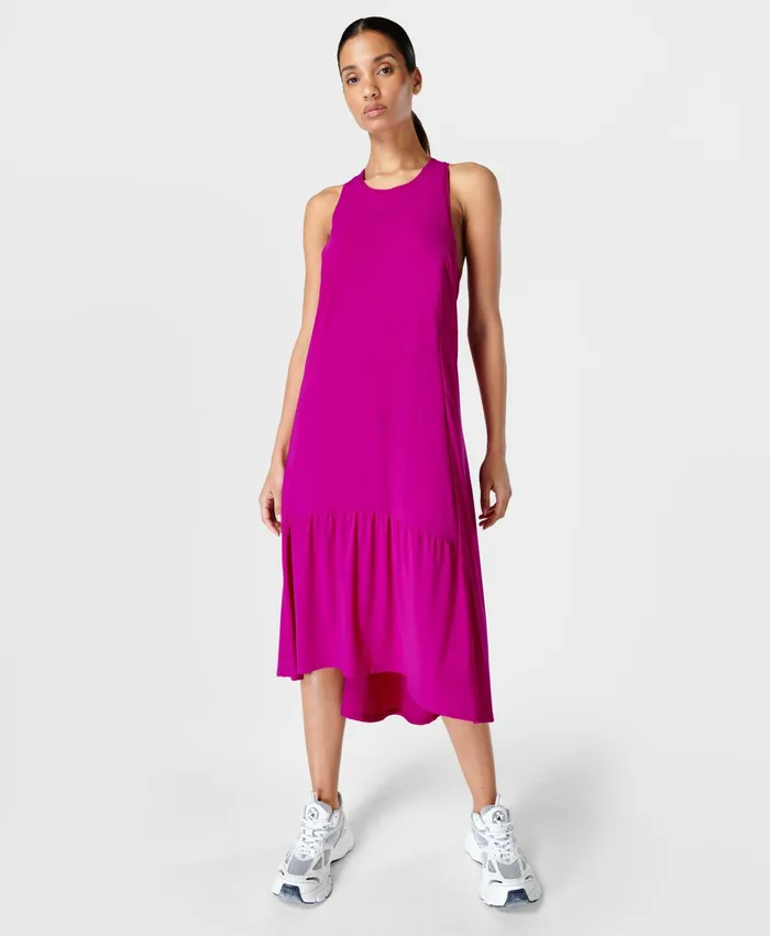 Dresses and Jumpsuits Sweaty Betty Women Explorer Ace Midi Dress Malbec Purple