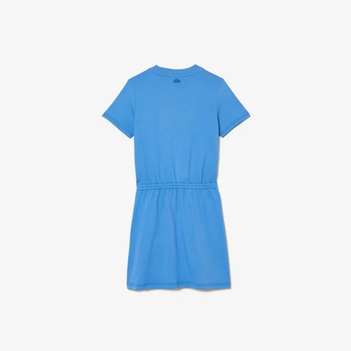 Dresses and Skirts Kids Lacoste Kids039 Organic Cotton Jersey Fit And Flare Dress Ethereal Blue L99