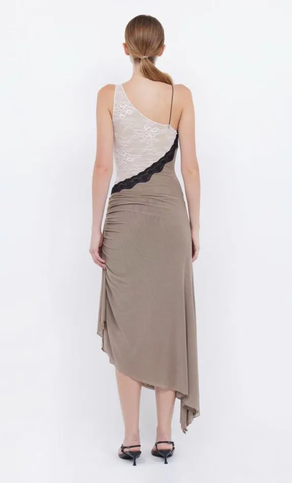 Dresses Bec Bridge Abrielle Asym Midi Dress Taupeivory