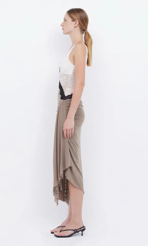 Dresses Bec Bridge Abrielle Asym Midi Dress Taupeivory