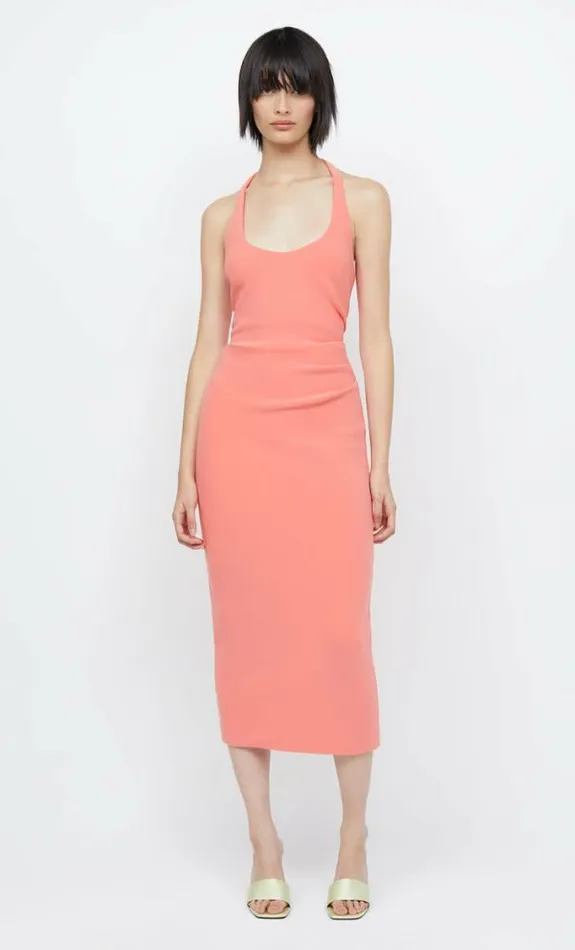 Dresses Bec Bridge Cyndie Halter Midi Dress Coral