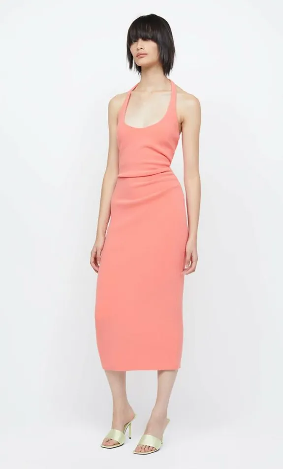 Dresses Bec Bridge Cyndie Halter Midi Dress Coral