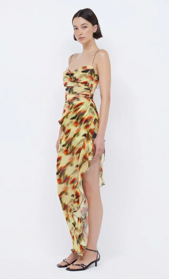 Dresses Bec Bridge Fiore Asym Maxi Dress Citrus Rose