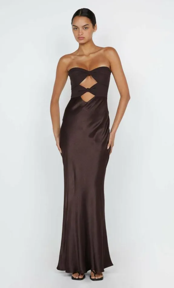 Dresses Bec Bridge Halle Strapless Dress Chocolate