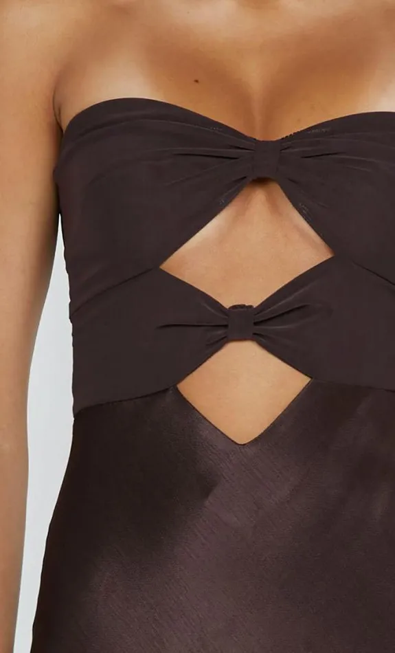 Dresses Bec Bridge Halle Strapless Dress Chocolate