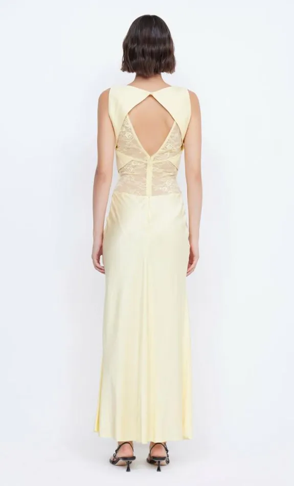 Dresses Bec Bridge Juliette V Neck Maxi Dress Butter Yellow