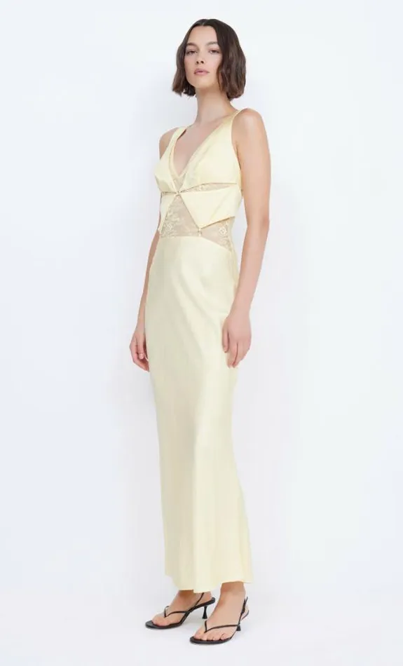 Dresses Bec Bridge Juliette V Neck Maxi Dress Butter Yellow