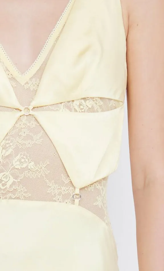 Dresses Bec Bridge Juliette V Neck Maxi Dress Butter Yellow
