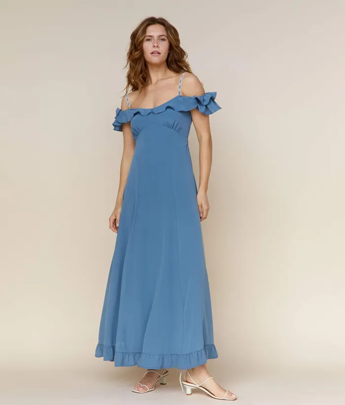 Dresses Christy Dawn Women The Helina Dress Ocean Silk