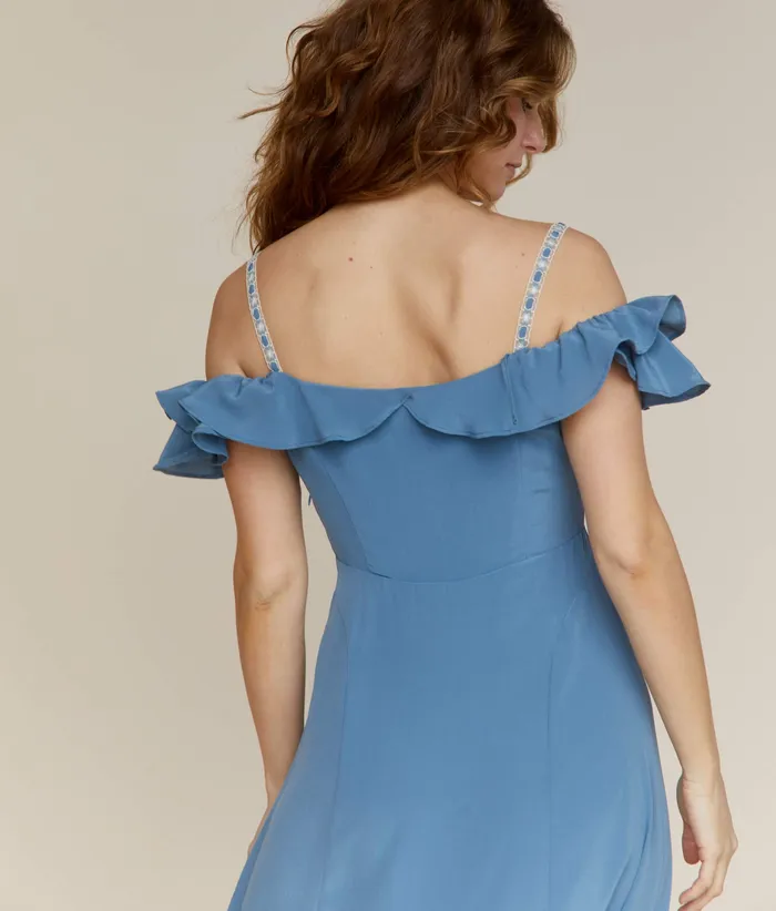 Dresses Christy Dawn Women The Helina Dress Ocean Silk Dresses Christy Dawn Women The Helina Dress Ocean Silk