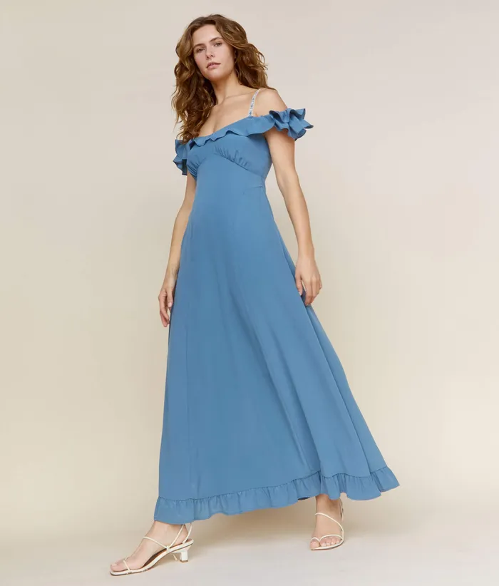 Dresses Christy Dawn Women The Helina Dress Ocean Silk Dresses Christy Dawn Women The Helina Dress Ocean Silk