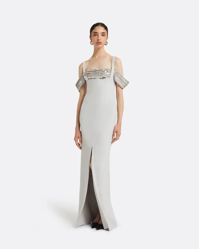 Dresses Dilek Stone Grey Long Dress Stone Grey Safiyaa Women