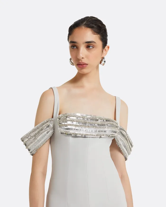 Dresses Dilek Stone Grey Long Dress Stone Grey Safiyaa Women