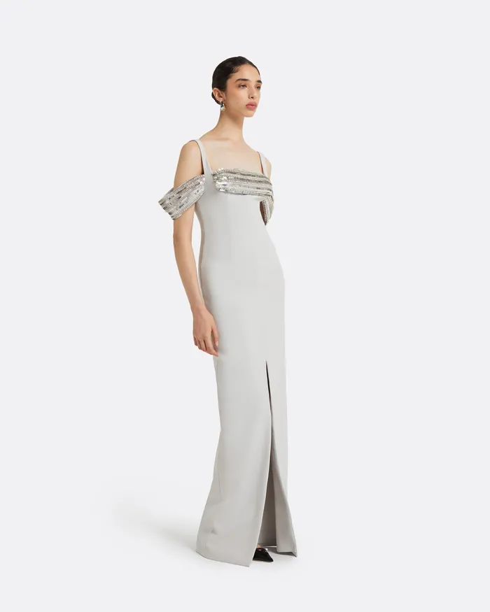 Dresses Dilek Stone Grey Long Dress Stone Grey Safiyaa Women