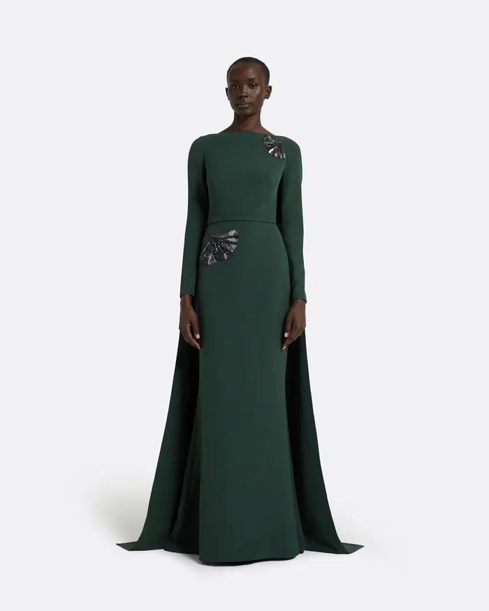 Dresses Safiyaa Women Ginevra Darkest Spruce Long Dress Darkest Spruce