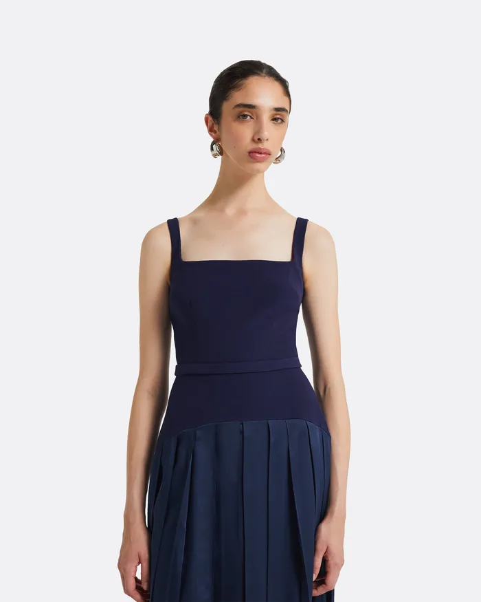 Dresses Safiyaa Women Luce Azurite Blue Long Dress Azurite Blue