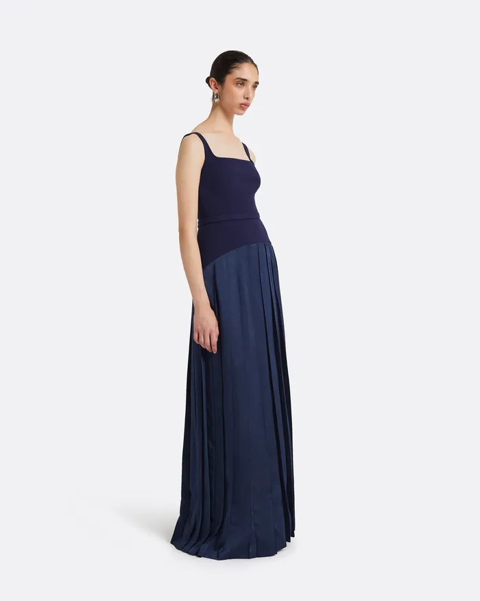 Dresses Safiyaa Women Luce Azurite Blue Long Dress Azurite Blue