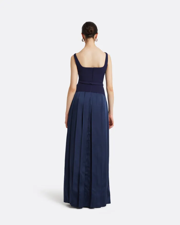 Dresses Safiyaa Women Luce Azurite Blue Long Dress Azurite Blue