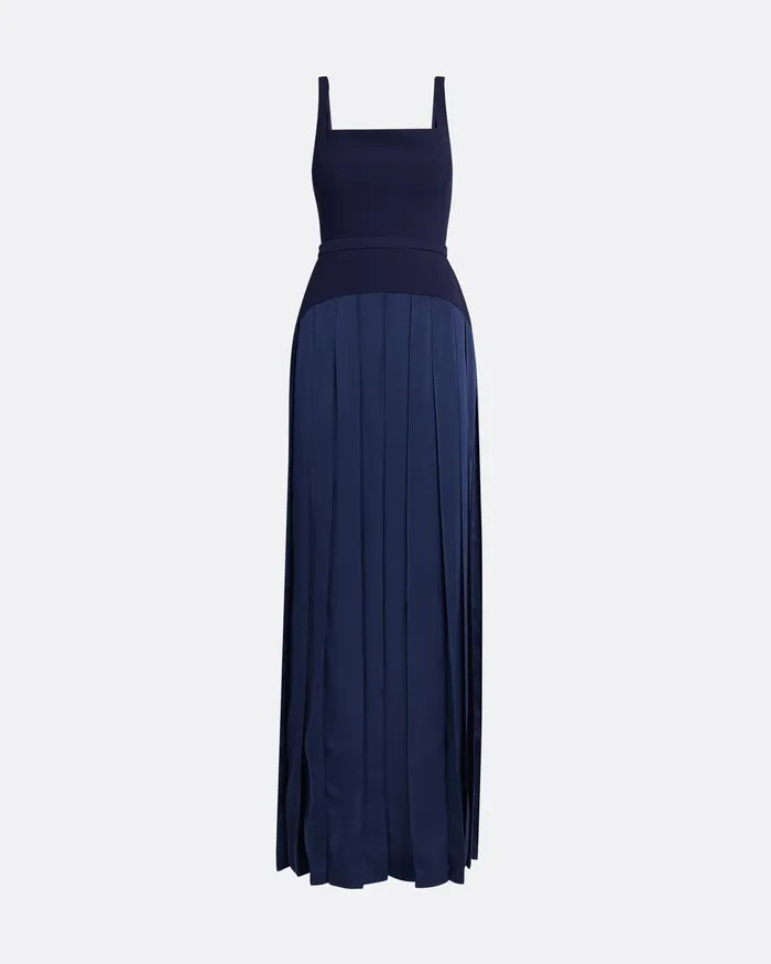 Dresses Safiyaa Women Luce Azurite Blue Long Dress Azurite Blue